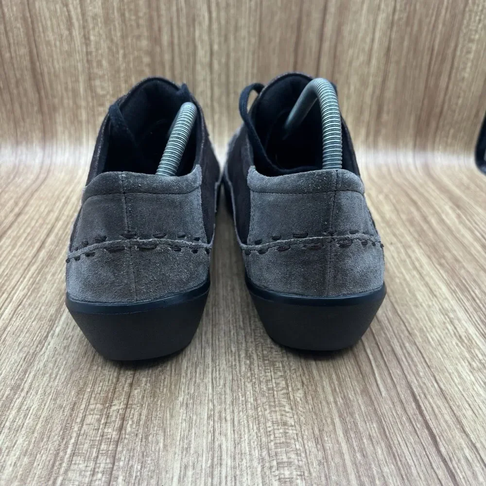 Ziera Allsorts Brown Gray Leather Lace Up Casual Comfort Shoes Size 43 w 12.5 US